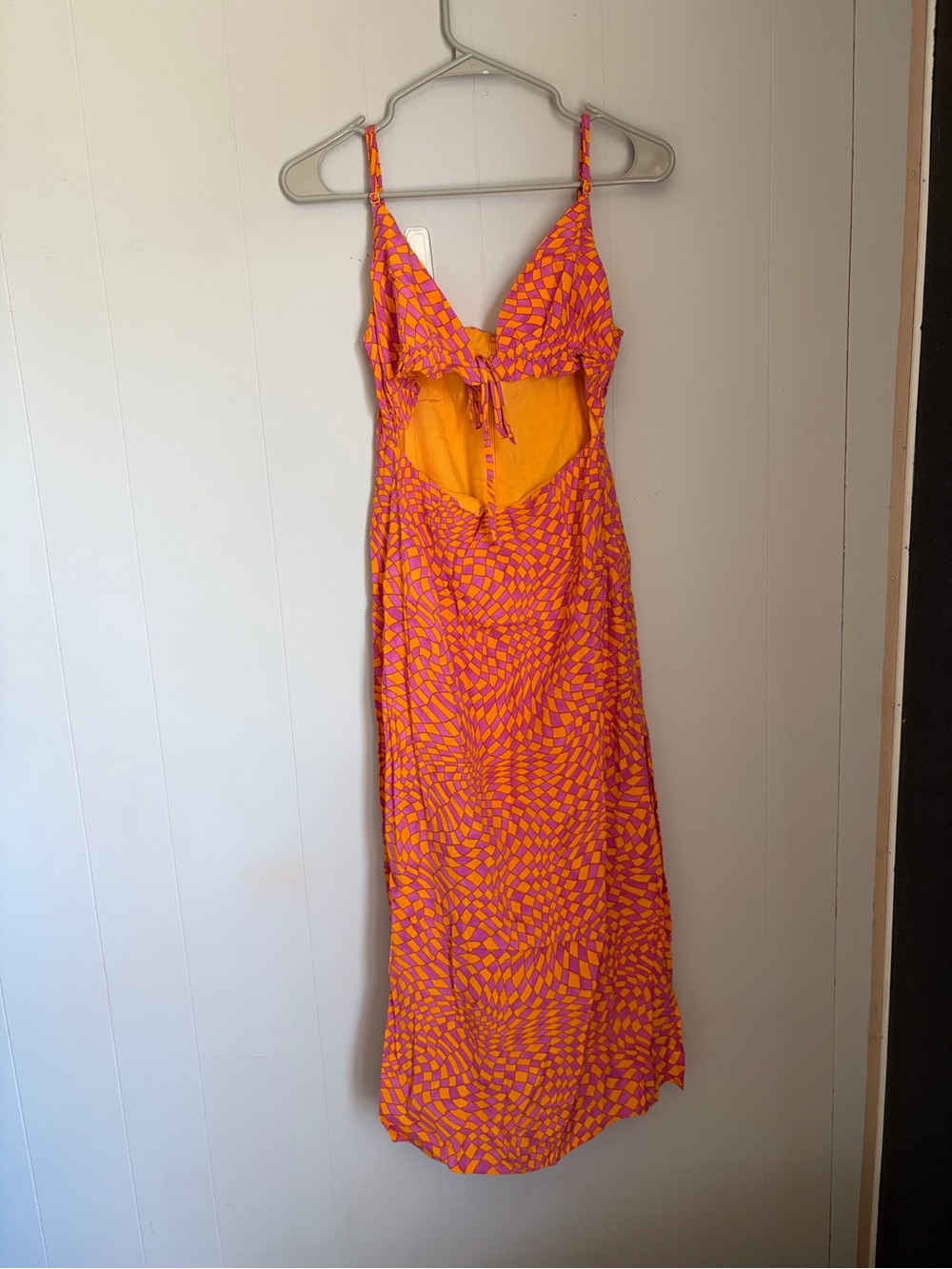 Olivaceous Orange & Pink Cutout Maxi Dress - Picture 1 of 6